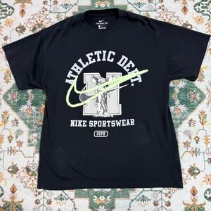 Nike‎ Athletic Dept 1972 Graphic T Shirt Black Mens Size Medium